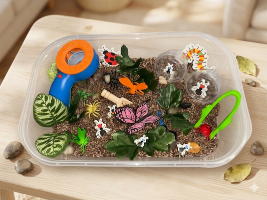 Backyard Bug Hunt Sensory Bin